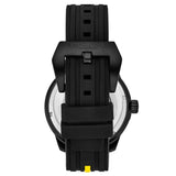 Stuhrling Original 984 02 Aviator Quartz Black Yellow Silicone Strap Mens Watch