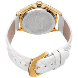 Burgi BUR141WTG Crystal Accented MOP Dial Quilted Leather Strap Womens Watch