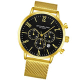 Stuhrling 3932 3 Monaco Date Chronograph Mesh Bracelet Mens Watch