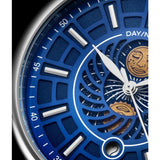 Stuhrling Original 899 03 Duet Day/ Night Black Leather Strap Watch