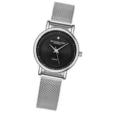 Stuhrling 4005 1 Symphony Crystal Accented Mesh Stainless Steel Bracelet Womens Watch