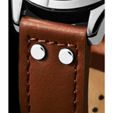 Stuhrling 3916 2 Aviator Day Date Brown Leather Strap Mens Watch