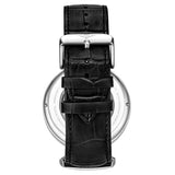 Stuhrling 3920 1  Legacy Automatic Skeleton Dual Time Black Leather Mens Watch