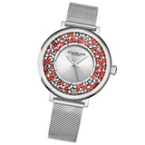 Stuhrling 793A 02 Vogue Analog Crystal Accented Quartz Pink Womens Watch