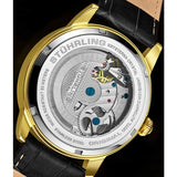 Stuhrling 3926 2 Legacy Automatic Skeleton Dual Time AM/PM Leather Mens Watch