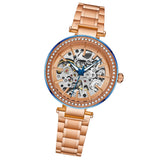 Stuhrling 4039 3 Automatic Skeleton Crystal Accented  Bracelet Womens Watch