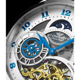 Stuhrling Original 925 01 Radiant Automatic Skeleton Blue Leather Mens Watch