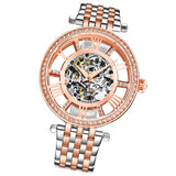 Stuhrling 3944 3 Delphi Automatic Skeleton Crystal Accented Womens Watch