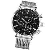 Stuhrling 3932 1 Monaco Date Chronograph Mesh Bracelet Mens Watch