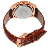 Akribos XXIV AK883BR Analog Quartz Swarovski Crystal Date Leather Womens Watch