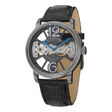 Stuhrling Original 785 02 Winchester Mechanical Bridge Black Leather Mens Watch