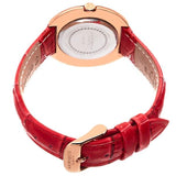 Akribos XXIV AK876RD Diamond Marker Mother of Pearl Dial Red Strap Womens Watch