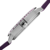 Burgi BUR161PU Swarovski Crystals Purple Leather Strap Womens Watch
