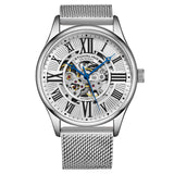 Stuhrling Original 3942M 1 Automatic Skeleton Stainless Steel Mesh Bracelet Mens Watch