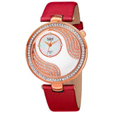 Bürgi BUR155RD Japanese Quartz Diamond and Swarovski Accented Womens Watch