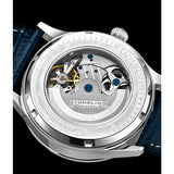 Stuhrling Original 925 01 Radiant Automatic Skeleton Blue Leather Mens Watch