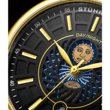 Stuhrling Original 899 04 Duet Day/ Night Blue Leather Strap Watch