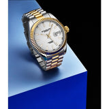 Stuhrling 3935 6 Symphony Quartz Date Stainless Steel Mens Watch