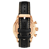 Stuhrling Original 934 03 Tachymeter Date Quartz Black Leather Mens Watch