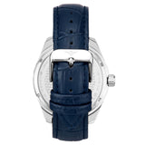 Stuhrling 3953L 2 Symphony Quartz Date Blue Leather Strap Mens Watch