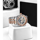 Stuhrling 3922 3 Special Reserve Automatic Dual Time Stainless Steel Mens Watch