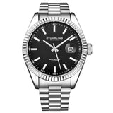 Stuhrling 3935 3 Symphony Quartz Date Stainless Steel Mens Watch