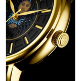 Stuhrling Original 899 04 Duet Day/ Night Blue Leather Strap Watch