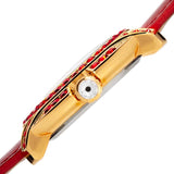 Burgi BUR156RD Swarovski Crystal Mother of Pearl Diamond Red Womens Watch