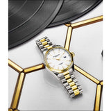 Stuhrling 3935 6 Symphony Quartz Date Stainless Steel Mens Watch