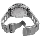 Akribos XXIV AK674SS Swiss Quartz Date Black Bezel Silvertone Mens Watch