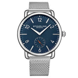 Stuhrling 3939 1 Quartz Stainless Steel Mesh Bracelet Blue Dial Mens Watch