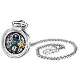 Stuhrling Original 991 01 Modena Mechanical Automatic Skeleton Mens Pocket Watch