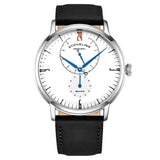 Stuhrling 3969 3969.2 Cabaletta Quartz 24 Hour Dial Black Leather Mens Watch