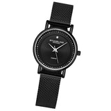 Stuhrling 4005 2 Symphony Crystal Accented Mesh Stainless Steel Bracelet Womens Watch