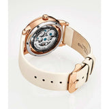 Stuhrling 3982 5 Winchester Automatic Skeleton White Leather Womens Watch