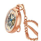 Stuhrling Original 991 03 Modena Mechanical Automatic Skeleton Mens Pocket Watch