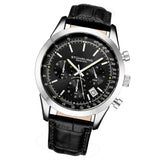 Stuhrling 3975L 1 Preston Monaco Quartz Chronograph Date Leather Mens Watch