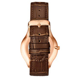 Stuhrling 3984 5 Symphony Classic Brown Leather Strap Mens Watch