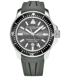 Stuhrling 935 03 Pro Sport Diver Maritimer Grey Rubber Strap Grey Dial Mens Watch
