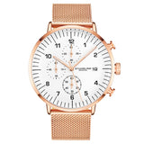 Stuhrling 3911 5 Monaco Essex Quartz Chronograph Stainless Steel Mesh Mens Watch
