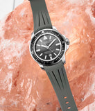 Stuhrling 935 03 Pro Sport Diver Maritimer Grey Rubber Strap Grey Dial Mens Watch