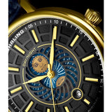 Stuhrling Original 899 04 Duet Day/ Night Blue Leather Strap Watch