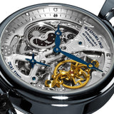 Stuhrling 127A2 33X52 Emperor Grand Dual Time Automatic Moon Display Mens Watch