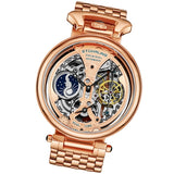 Stuhrling 4003 3 Legacy Automatic Dual Time AM/PM Skeleton Mens Watch