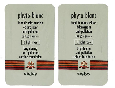 2 Sisley Phyto Blanc Brightening Cushion Foundation 3 Light Rose .05oz 1.5ml.
