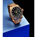 Stuhrling 3935 4 Symphony Quartz Date Stainless Steel Mens Watch