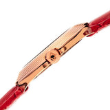 Akribos XXIV AK876RD Diamond Marker Mother of Pearl Dial Red Strap Womens Watch