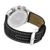 Stuhrling 4001 1 Quartz Chronograph Black Nylon Strap Mens Watch