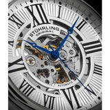 Stuhrling Original 3942 1 Automatic Skeleton Brown Leather Strap Mens Watch