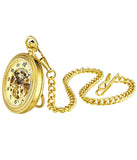 Stuhrling Original 980 02 Provost Mechanical Skeleton Mens Pocket Watch